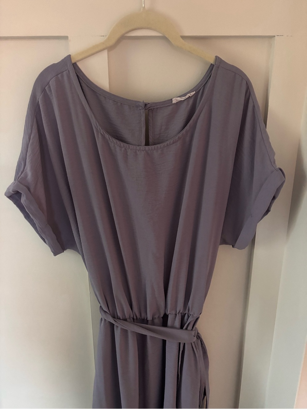 ChicSoul Purple Belted Midi Dress 1XL